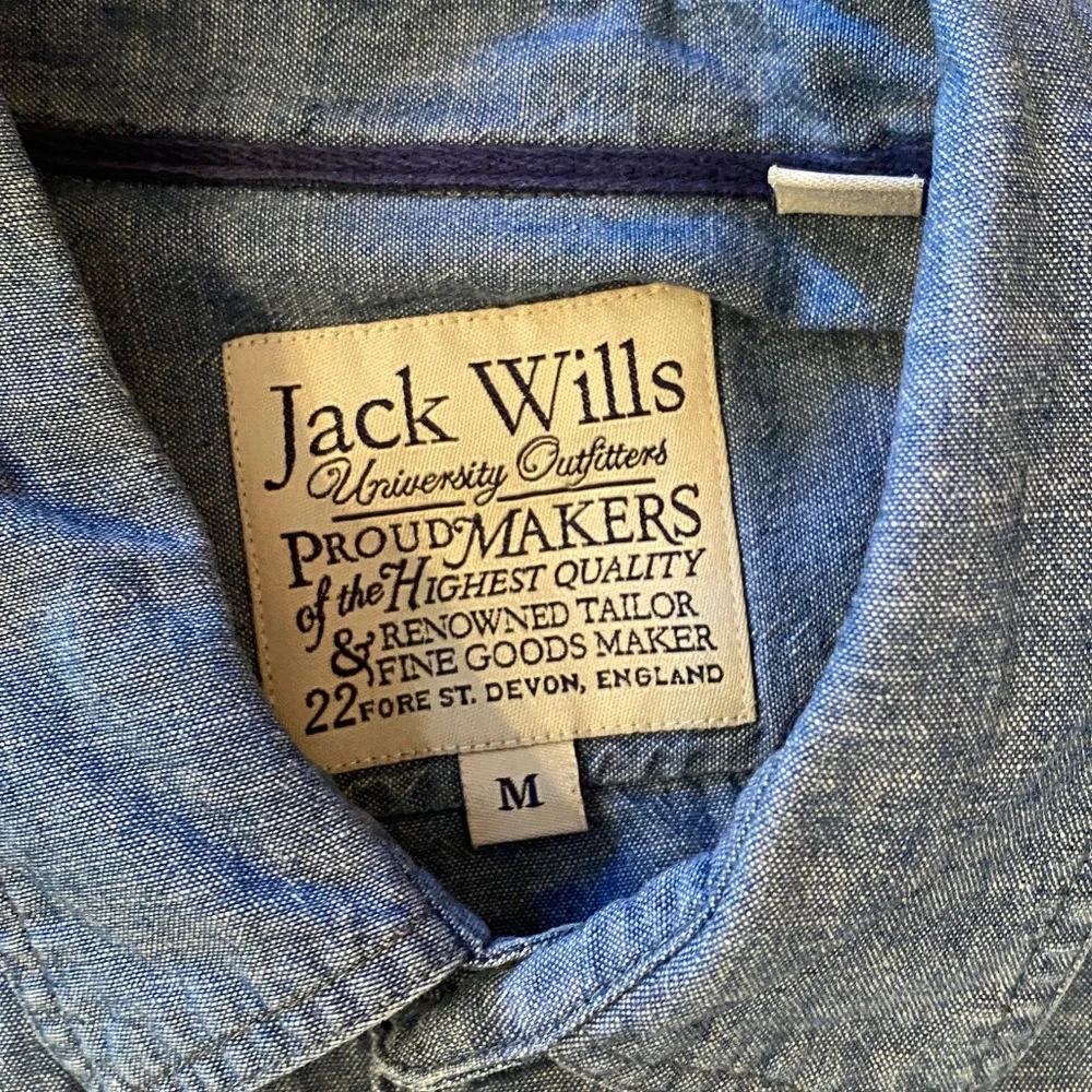 Jack Wills Casual Blue Chambray Button Down Shirt - Picture 2 of 5